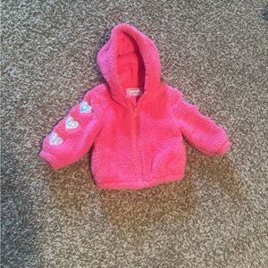 Old Navy Pink Fuzzy Hooded Jacket